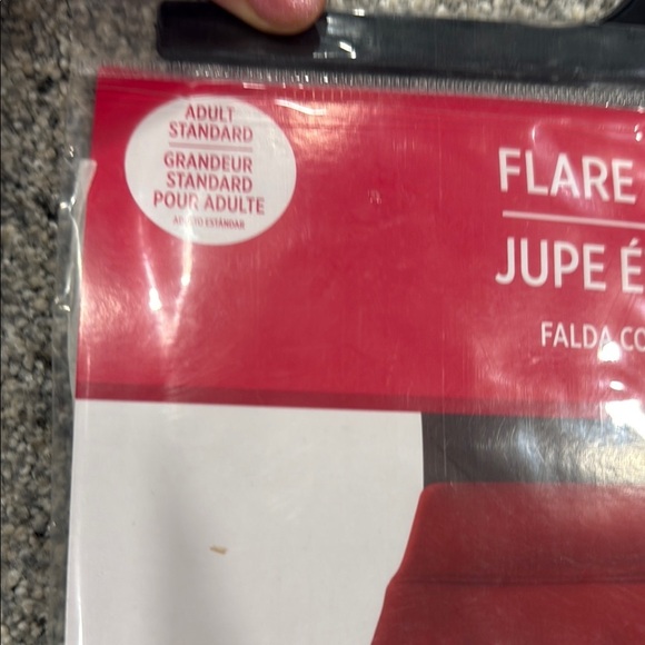 Red Flare Skirt for women - Picture 3 of 5